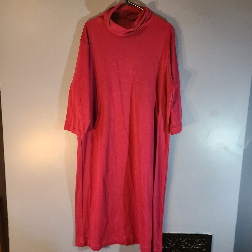 Joan Voss turtle neck long sleeve dress